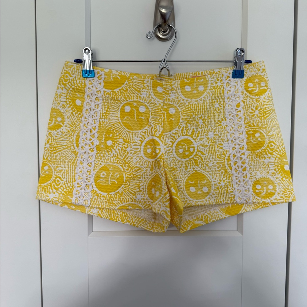 Lilly Pulitzer Yellow Sunglow High Waist Shorts
